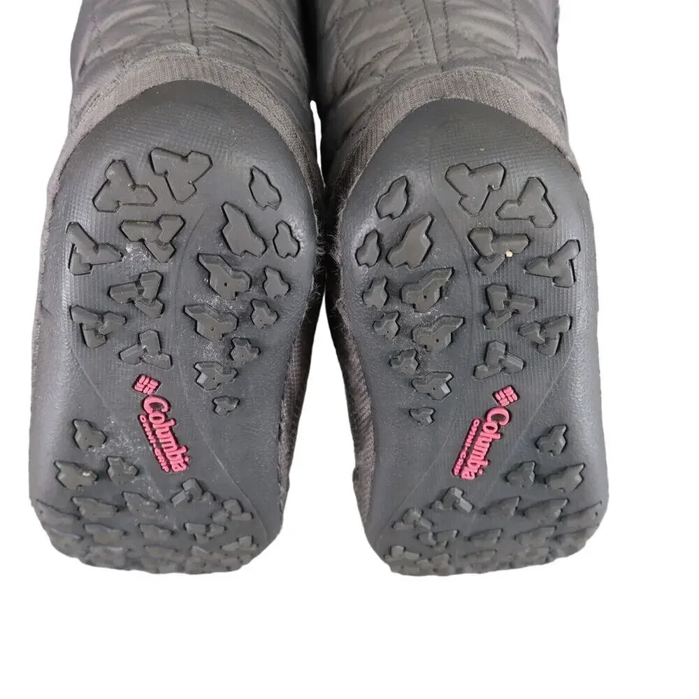 Columbia Shoes Youth 5 Boots Winter Snow Minx Waterproof Lace Up Insulated Grey